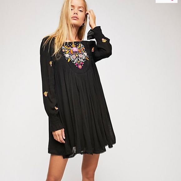 moya embroidered mini dress